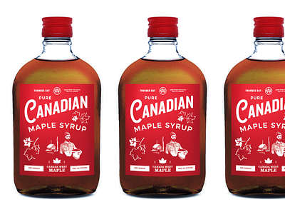 Maple Syrup Flask label maple packaging