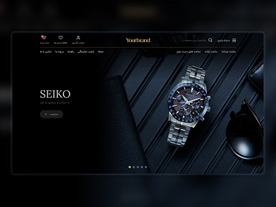 Watch Store brand clean dark dark ui home page homepage luxury minimal modern shop store vip watch