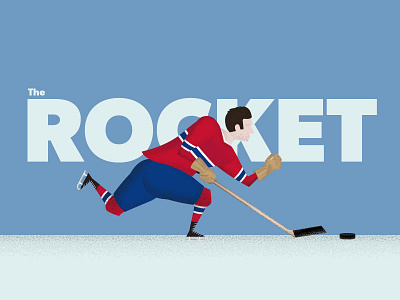 The Rocket canadiens habs hockey illustration illustrator montreal rocket sports