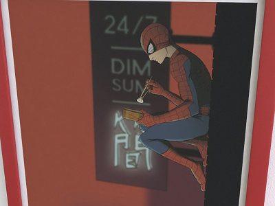 Marvel Eats Trio Series 1 - Spider-Man art artist comicart digitalart digitalpainting illustration illustrator marvel marvelcomics peterparker print spiderman