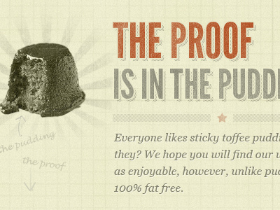 The proof is in the pudding pudding tasty texture type vintage web