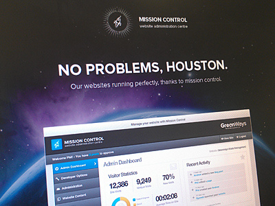 No problems, Houston. planet rocket space type ui web