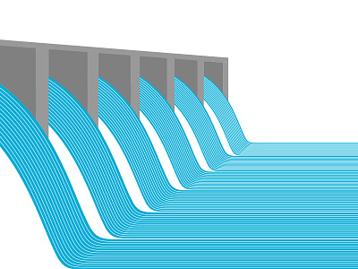 Hydro illustration dam hydro minimal