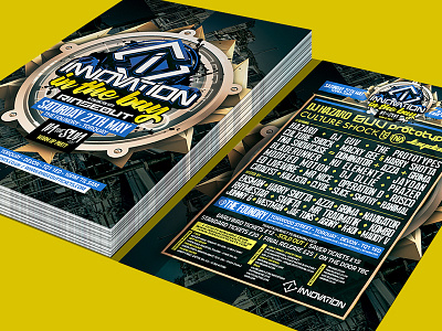 Event Artwork for INNOVATION IN THE BAY. digitalart dnb drumbass event artwork flyer design rave