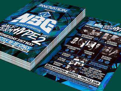 Event Artwork for HALF TERM HYPE PT2. digitalart dnb drumbass event artwork flyer design rave