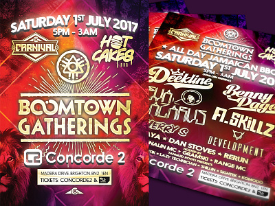 Event Artwork for CARNIVAL / BOOMTOWN / HOTCAKES digitalart dnb drumbass event artwork flyer design rave