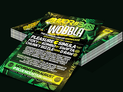 MAJOR#BASS VS WOBBLA artwork clubflyers dnb logo promotion