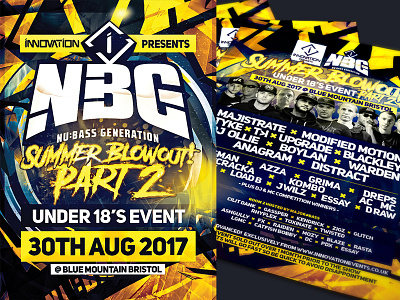 INNOVATION / NBG artwork clubflyers dnb promotion