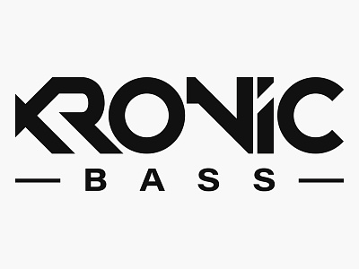 KRONIC BASS branding design dnb drumnbass logo typography vector