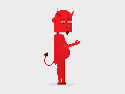 Beelzebub character devil flat hell illustration lucifer person satan