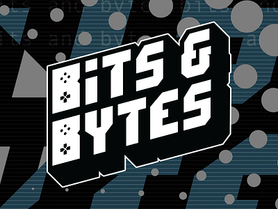 Bits & Bytes 3d ampersand bits bytes controller handmade lettering logo shadow type videogames