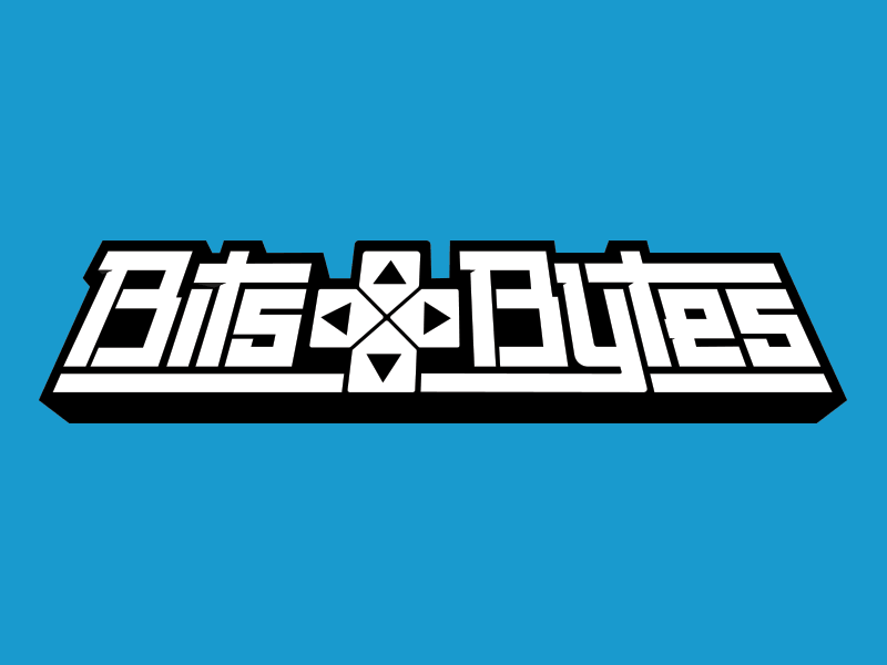 Rejected Logo 3d bits bytes d pad gaming handmade lettering logo videogames