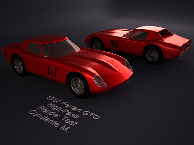 1964 Ferrari GTO Model Update 3d 3ds max car high res interior material model render test wip