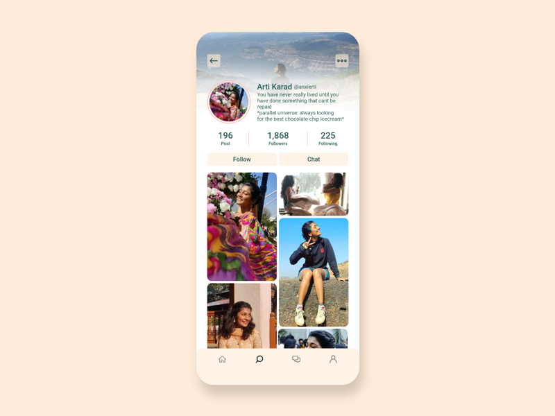 Profile Screen by Vishwajeet Patil on Dribbble