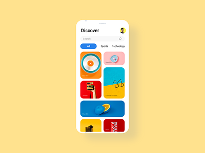 Unsplash App UI concept