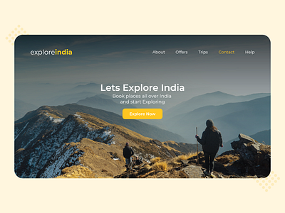 Travel India Web UI Design