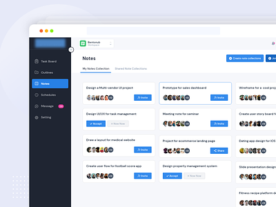 Task Management web app design