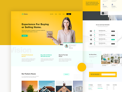 Real Estate agent Landing page design flat landing page minimal real estate real estate agency real estate agent user experience userinterface ux web website