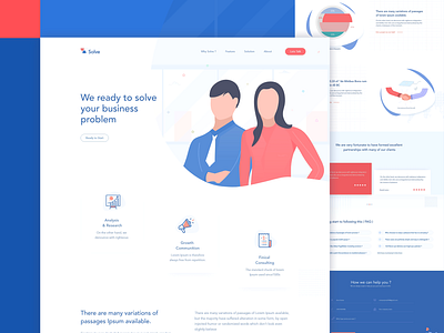 Creative Agency Landing page agency agency landing page design flat illustration landing page minimal ui user experience userinterface vector website