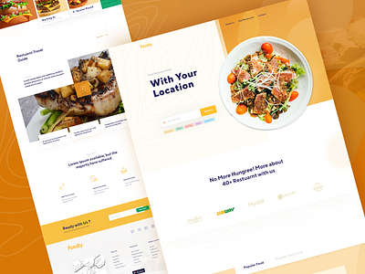 Restaurant Landing Page agency agency landing page branding burger design flat food landing page listing minimal restaraunt taste type typography user experience userinterface ux web website