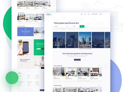 Listing Real Estate Landing Page agency agency landing page building clean landing page flat home rent house sale land sale landing page listing minimal mortgage real estate rent ui user experience userinterface web website