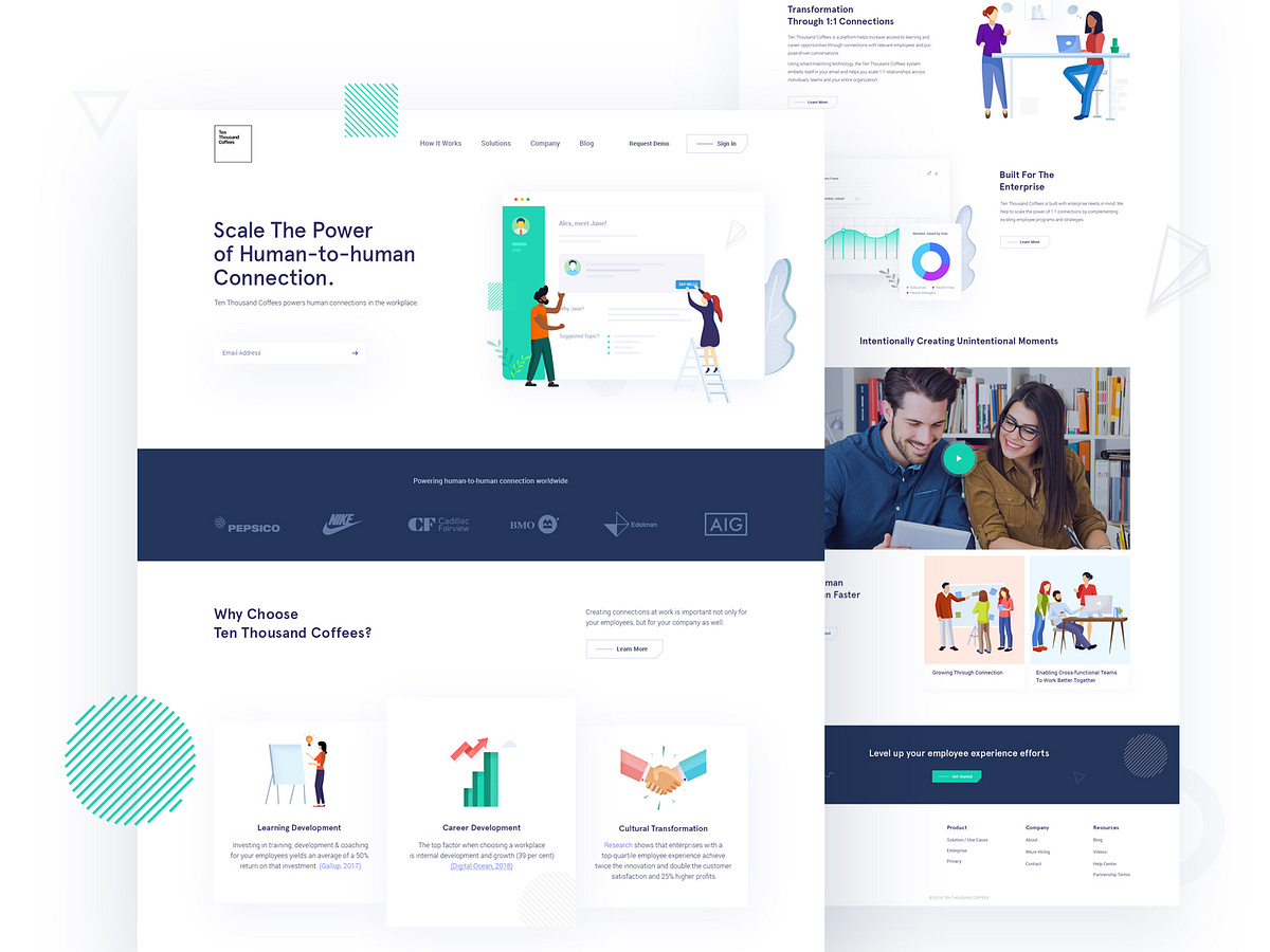 Human Connections Enterprise Landing page by Rabi islam on Dribbble