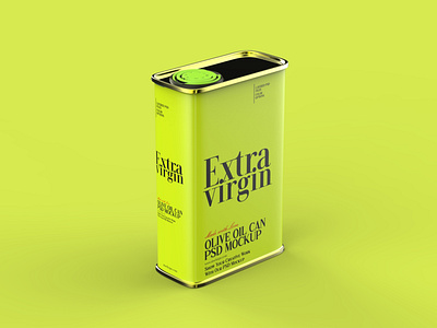 Olive Oil Can Mockup