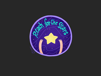 Reach for the Stars art artwork cute design digitalart graphicdesign illustration space stars stickerpack stickers vector