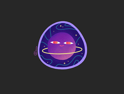 Baby planet art artwork baby design digitalart dreams graphicdesign illustration planets purple space sticker stickerpack