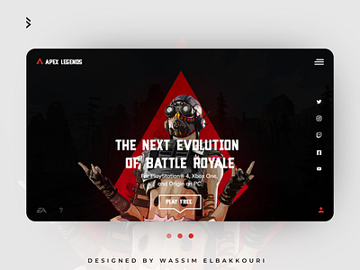 Apex legends Web design concept apex legends battle royale black designer gaming minimal red ui uidesign ux design uxdesign website