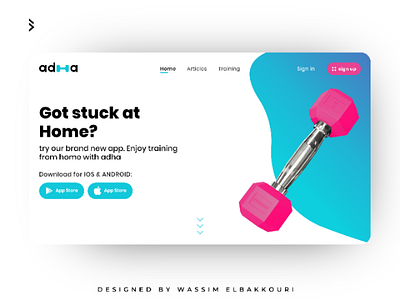 Adha training program landing page design♀️