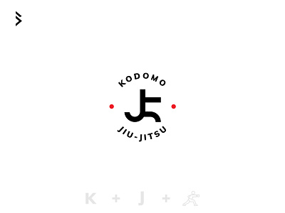 JiuJitsu Club logo black branding fight inspiration japan jiujitsu karate kungfu letter j letter k logo mark martial arts red taekwondo white