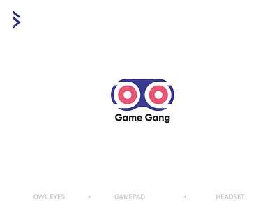 Game Gang e-sport community logo design 2020 branding clean community creative design esport game game design gamepad gaming gang headset inspiration logo owl pink purple