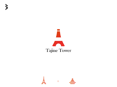Tajine Tower logo for restaurant 2020 branding clean creative dish eiffel tower french inspiration logo morocco paris restaurant