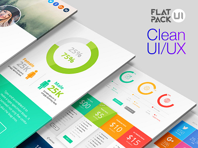 Flat UI Kit design inspirational flat ui mobile ui ui user interface ux web ui