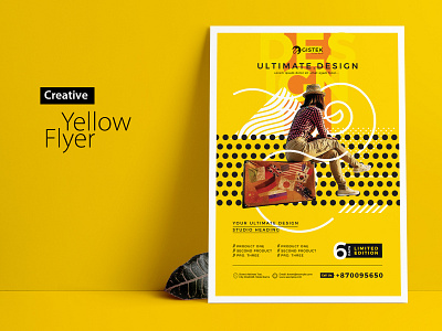 Minimal Yellow Flyer creative design design inspiration flyer free design free flyer minimal orange poster yellow