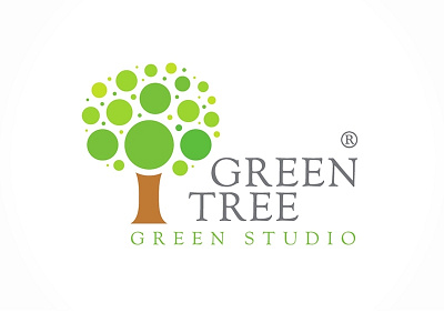 Creative Logo With Green Circles creative logo design inspiration green green circles green tree tree logo