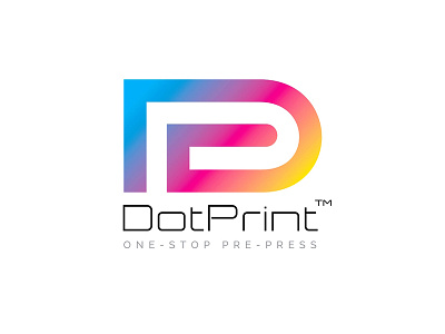 Dot Print DP Letter Creative Logo colorful logo creative logo d letter dot logo design logo inspiration p letter print