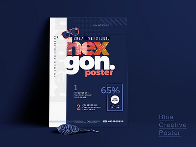 Navy Blue Creative Poster Design