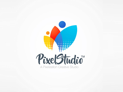 Colorful Floral Logo Pixel Studio