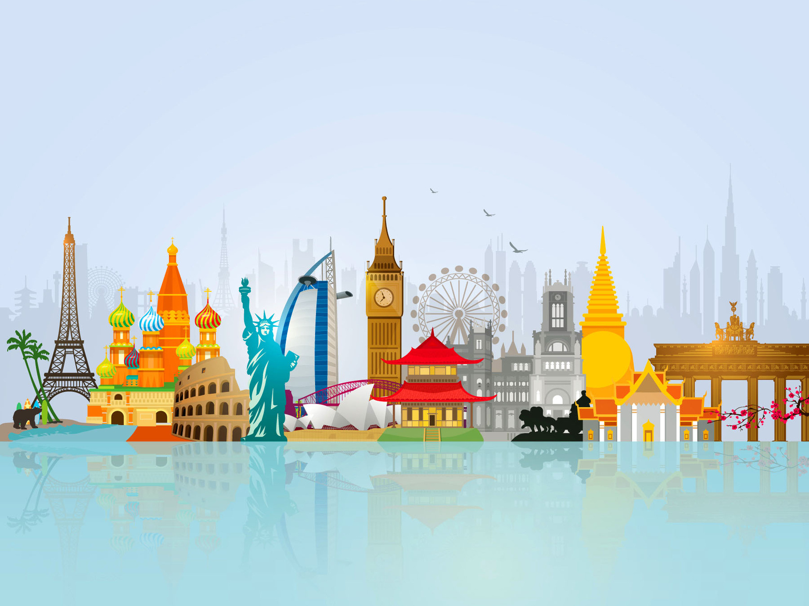 World Skyline Travel Illustration By Freepiker On Dribbble