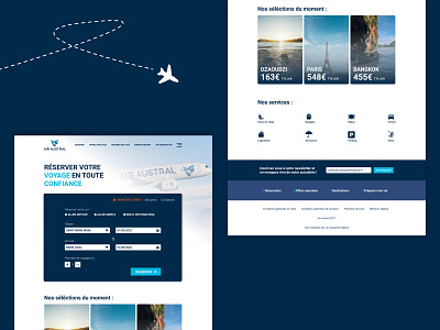 Air Austral redesign - compagnie aérienne design flight plane ui ux website