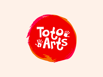 Toto Arts art brand branding children education identity kids logo orange red yellow youth