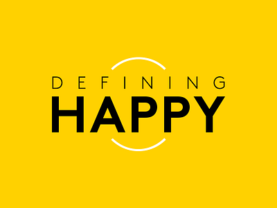 Defining Happy brand branding convention identity logo talk yellow