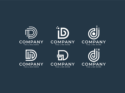 Monogram D Logo Design 99designs app brand identity branding design geometric icon illustration inspiration internet line art logo modern monogram tech design vector