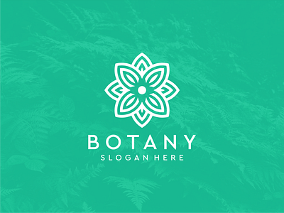 Botany Flower Logo Template app botany branding decoration design flower garden geometric graphics icon illustration inspiration internet leaf logo spa tech design template typography vector