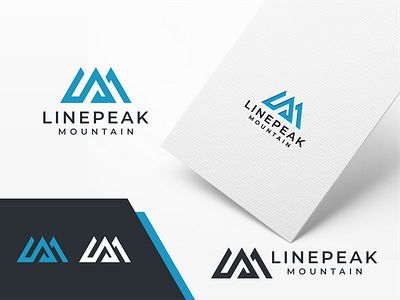 Mountain Logo Design Template app blue branding camp climb design geometric graphic hiking icon identity illustration inspiration internet logo modern mountain peak tech design vector