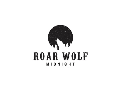 Roar wolf app branding design flat icon illustration internet logo modern vector