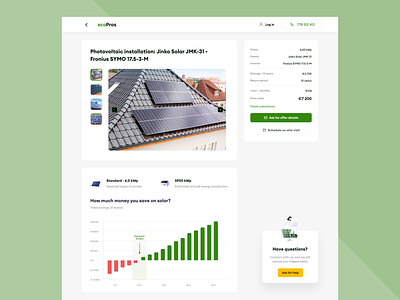 Solar panel marketplace offer