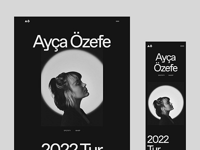 Ayca Ozefe - Turkish singer web site design ui uidesign uiux web web design website